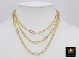 Gold Chain Necklace, Paper Clip Chain 14 K GF Toggle Bar Choker - A Girls Gems