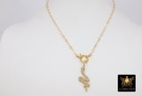 Pearl Necklace, White Freshwater Pearl Choker, Large Gold Spring Ring Clasp Jewelry - A Girls Gems