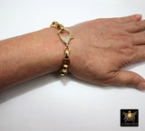 Gold Wrap Bracelet, Chunky Chain Link Bracelet, CZ Pave Front Lobster Clasp, Large Vintage Rolo Chain - A Girls Gems
