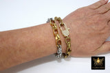 Gold Wrap Bracelet, Chunky Chain Link Bracelet, Gold Large Brass Vintage Chain - A Girls Gems