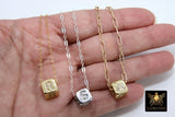 14 K Gold Filled Initial Necklace, 925 Silver Chain Personalized Choker - A Girls Gems