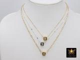14 K Gold Filled Initial Necklace, 925 Silver Chain Personalized Choker - A Girls Gems