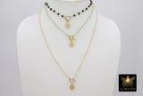 Initial Chain Bracelet, 14 K Gold Toggle Bar Double Wrap Gold Coin Round Letters - A Girls Gems