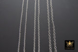 925 Sterling Silver Flat Chains, Unfinished Hammered Dapped Chain, By The Foot