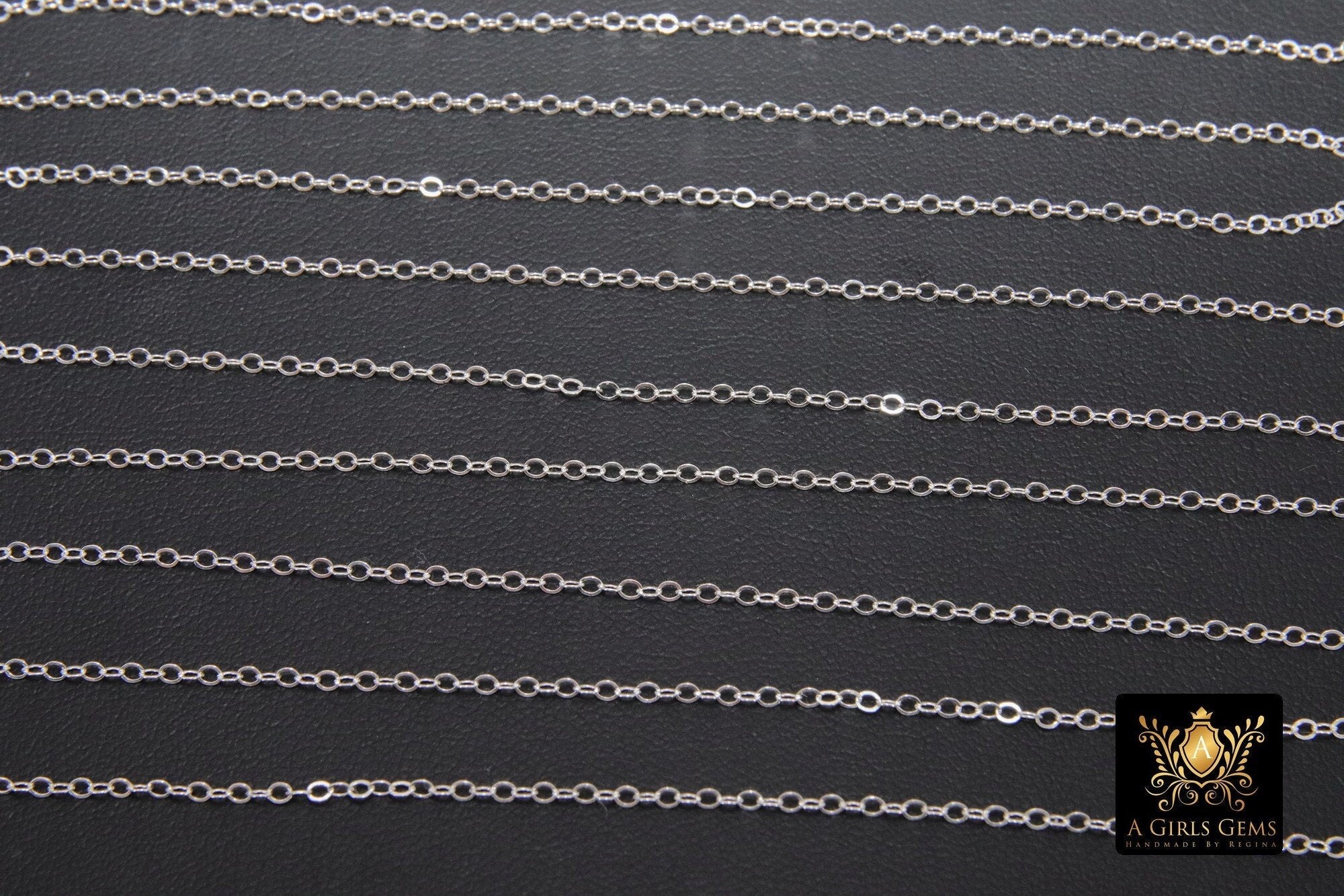 925 Sterling Silver Flat Chains, Unfinished Hammered Dapped Chain, By The Foot