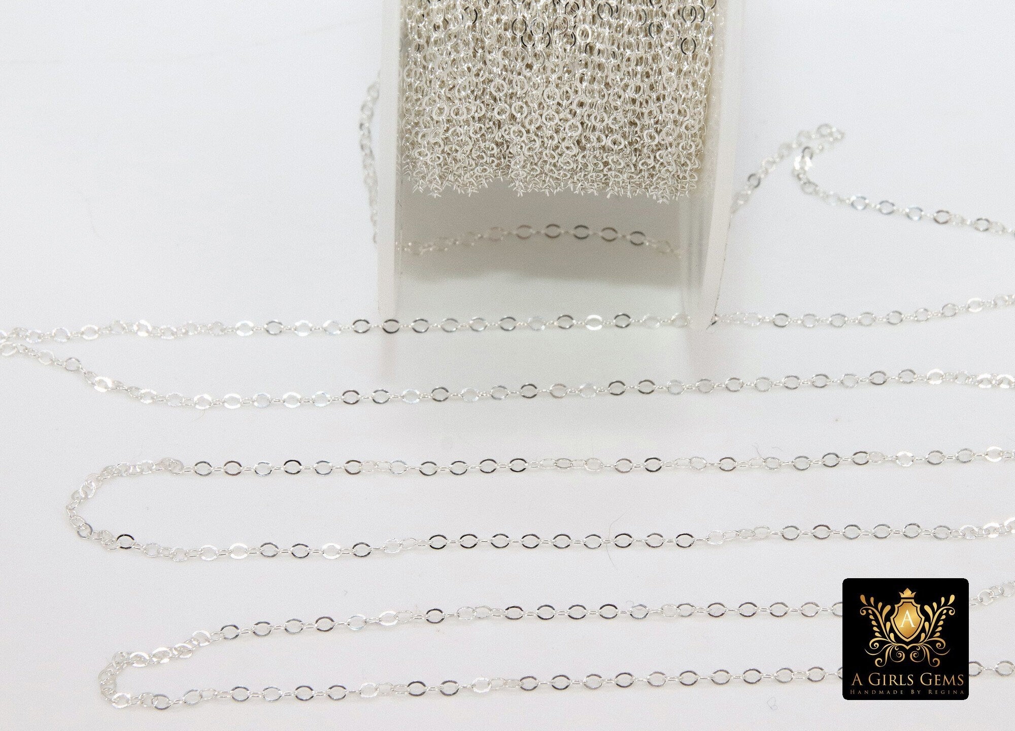 925 Sterling Silver Flat Chains, Unfinished Hammered Dapped Chain, By The Foot