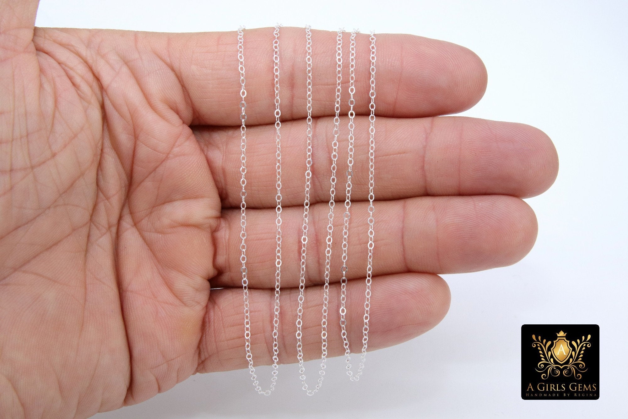 925 Sterling Silver Flat Chains, Unfinished Hammered Dapped Chain, By The Foot