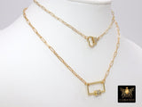 Front Clasp Necklace, 14 K Gold Filled Screw Clasp Wrap Choker - A Girls Gems