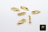 Silver Lobster Clasps, Lobster claws with Matching Jump Rings, 7 x 12 mm Jewelry Findings #2345