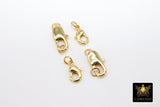 Silver Lobster Clasps, Lobster claws with Matching Jump Rings, 7 x 12 mm Jewelry Findings #2345