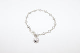 Silver CZ Bracelet, Gold Cubic Zirconia Dainty Diamond Shape Chain Link Bracelet - A Girls Gems