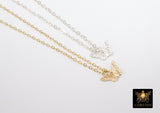 14 K Gold Filled Butterfly Chain Necklace, 925 Sterling Silver Tiny Monarch Choker, Dainty Adjustable Chain Necklace