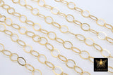 14 K Gold Large Cable Oval Chain, Genuine 14 20 Gold Filled Unfinished Thick Drawn Oval Chains
