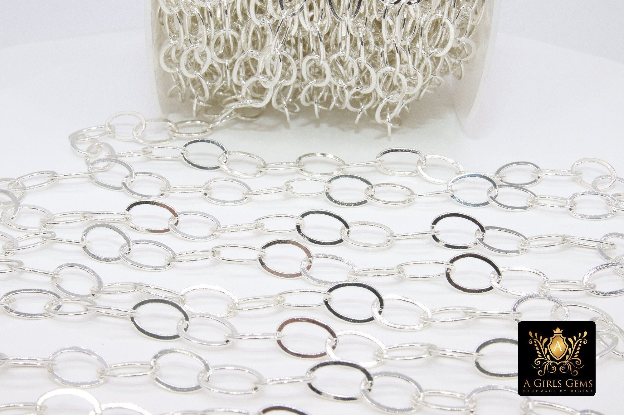 14 K Gold Large Cable Oval Chain, Genuine 14 20 Gold Filled Unfinished Thick Drawn Oval Chains