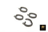 Bails Black Enhancer Bails for Pendants, CZ Pave Removable 1 Loop Pearl Enhancers #170, Necklace Jewelry Findings