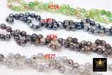 Natural Faceted Agate Beads, Electroplated Agate BS #225 - A Girls Gems