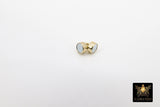 14 K Gold Filled Magnetic Clasps, Super Strong 925 Sterling Silver Bracelet Clips #2336, 4.5 mm High Quality Arthritis Jewelry Findings