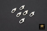 925 Sterling Silver Lobster Clasps, Silver Oval Long Clasps #2814, Stamped 6 x 12 mm