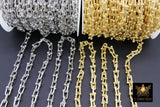 Gold Horseshoe Link Chain, Small 10 mm Silver Beaded End U Chains, Unfinished Dainty Silver Chain