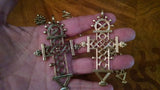 Ethiopian Coptic Cross Pendant, 18 K Gold Antique Gold African Cross Charm #2402, Religious Jewelry