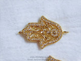 CZ Micro Pave Hamsa Charm, Hand Connector # 66, Bead Cubic Zirconia Protection Charm Pendants for Bracelet or Necklaces