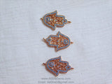 Blue Turquoise Rose Gold Plated Hasma Hand Sideways Connector Bead Protection Hasma Link Connector Pendant for Bracelet Necklace AGGSM66