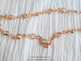 Rose Gold Clear Crystal Rosary Chain, Rose Gold plated Connector Bezel CH #517, 4 mm Chains