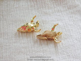 Cow Skull Pendant, Small Mini 24 k Gold Plated Bone Cow Skull Boho Charms #2669, Small Texas Longhorn Bracelet or Earring Charms
