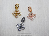 Cross Charm, CZ Micro Pave Tiny Cross Charms, Greek Cross Charms