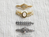CZ Micro Pave Curved Bar Connectors, Chevron Fishtail Links for Necklace, Lariat Drop, Earrings DIY Jewelry, Gold/Black Leaf Linking Charms