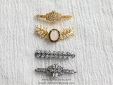CZ Micro Pave Curved Bar Connectors, Chevron Fishtail Links for Necklace, Lariat Drop