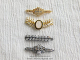 CZ Micro Pave Curved Bar Connectors, Chevron Fishtail Links for Necklace, Lariat Drop