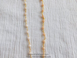 Light Cream Ivory Chain, 4 mm Gold Wire Wrapped Chains CH #302, Beaded Chain