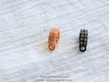 CZ Pave Charm Holder Connector Rings, 2 Cubic Zirconia Rows #69, Slide Spacer 8 x 10 mm Bead
