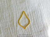 Brushed Gold Marquis Arrowhead Charm, 10 PCS Teardrop Brushed Gold Pendants 18x30 mm Frame, DIY Earrings Connectors