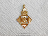 Ethiopian Cross Pendant, Gold Brass Coptic Cross 30 x 47 mm, African Cross for Necklaces