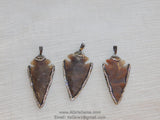 Arrowhead Charm Pendants, CZ Micro Pave Beige AG# 665, Gray Jasper Arrow Charms