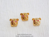 Gold Bulldog Focal Bead, Animal Focal Beads #114, Georgia Bulldogs