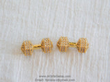 Barbell Charm Beads, Charm Holder Bead Connectors, 18 k Rose Gold/Silver/Gold or Black Rhodium Plated Dumb Bell 9 x 20 mm Dumb bell beads