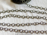 Large Link Chain, 10 mm Textured Round Necklace Chain CH #149