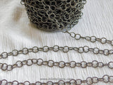 Large Link Chain, 10 mm Textured Round Necklace Chain CH #149