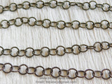 Large Link Chain, 10 mm Textured Round Necklace Chain CH #149