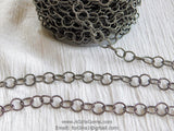 Large Link Chain, 10 mm Textured Round Necklace Chain CH #149