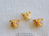 Gold Bulldog Focal Bead, Animal Focal Beads #114, Georgia Bulldogs