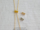 Slider Beads, 14 K Gold Filled Soldered Silicon Stopper Beads #2144, 2 Hole Bolo Dainty Chain Lariat Jewelry Findings