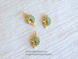 Turquoise Blue Dolphin Charm Pendant Gold Plated Fish Marine Animal Charm Connector Pendant Bracelet Necklace AGGSM267