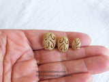 Oval Egg Carved Vintage Flat Bead, Micro Pave Rose Gold Plated Oval, 11 x 15 and 9 x 11 mm Focal Beads
