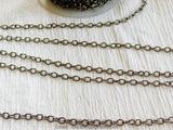 Large Cable Chain, 4 x 6 mm Necklace Chain -Gunmetal Black Rhodium plated Oval Bracelet Chain *Soldered* Connector Charm Chain