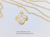 White Chalcedony Chain, 4 mm Gold Wire Wrapped Chains CH #311, Beaded Rosary