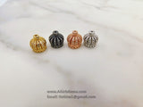 CZ Pave Tassel Cap, Crown Tassel Cap Bead #129, Rose